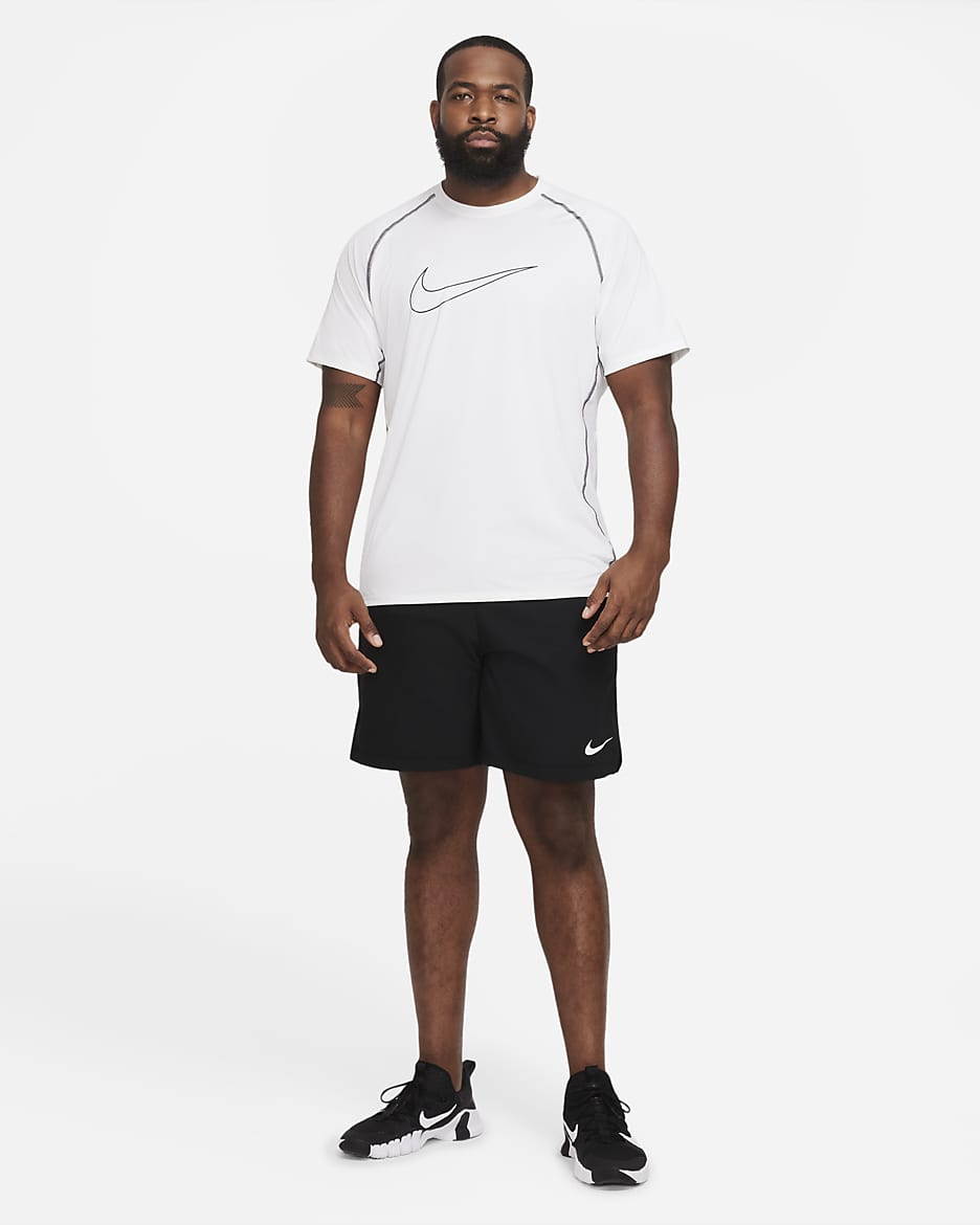 Nike Pro Dri FIT Men s Slim Fit Short Sleeve Top. Nike